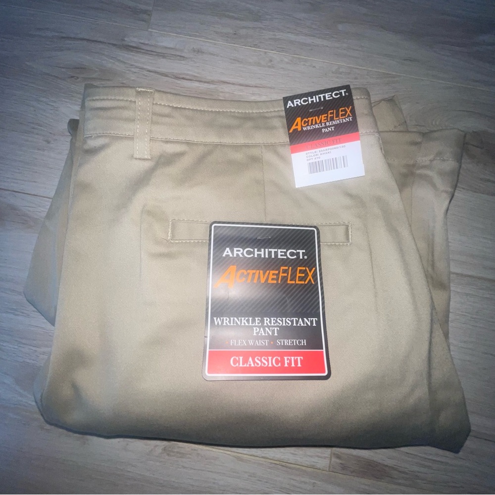 NTW Mens Architect® ActiveFlex Pants 42x30 Khaki Work Pants
